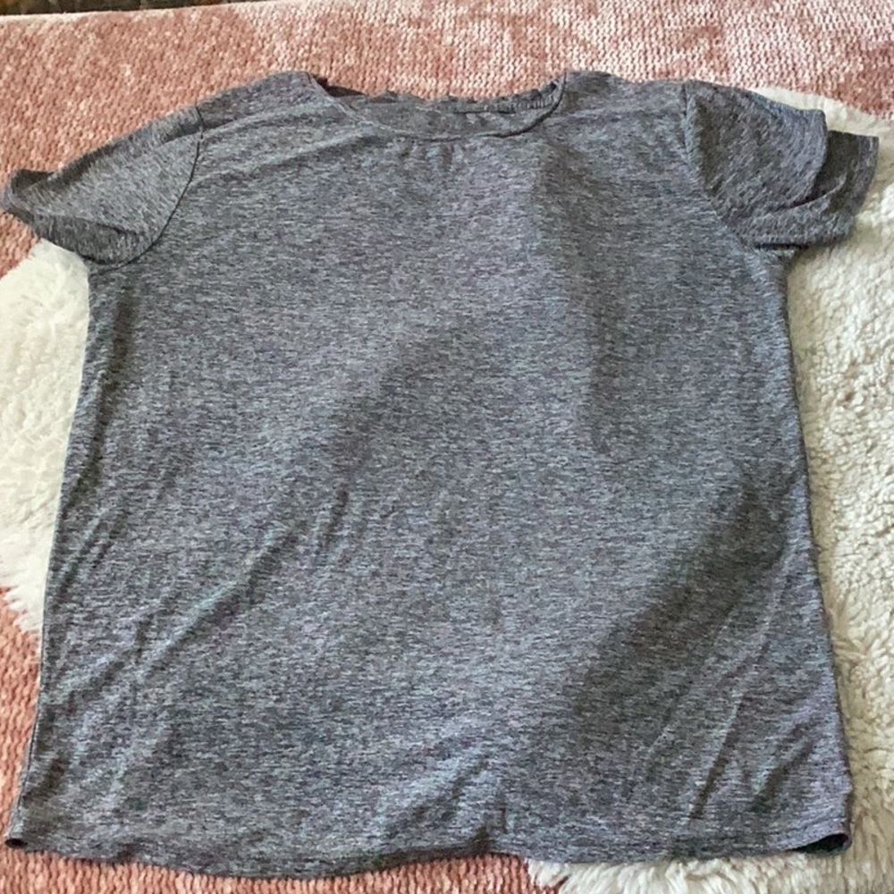 Outdoor Voices Gray Short Sleeve CloudKnit Tee